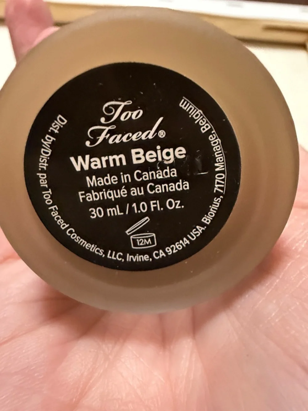 Too Faced Born This Way Foundation W/Box in the shade WARM BEIGE
